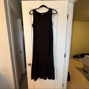 Caslon black mixed media maxi dress